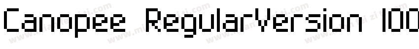 Canopee RegularVersion 1001字体转换